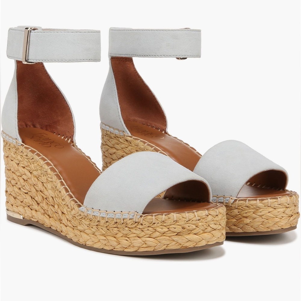 Women’s Franco Sarto Clemens Ankle Strap platform wedge sandal, worn once size 7